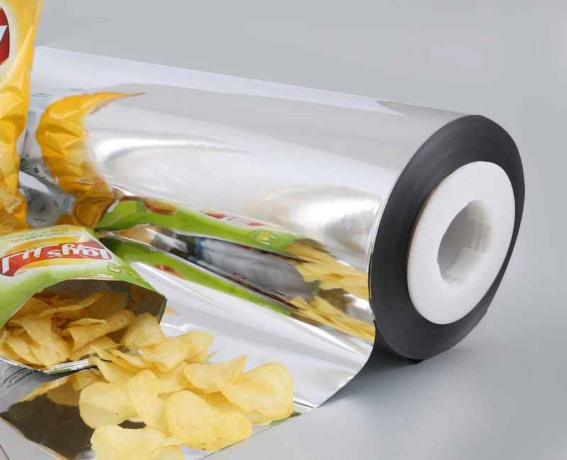 Metallized BOPP/CPP/PET film for flexible chips Packaging