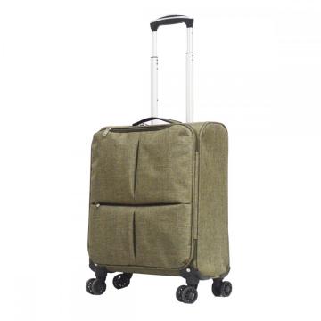 4 wheels business style polyester soft luggage