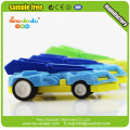 3D racing coche transporte serie niños juguete goma de borrar