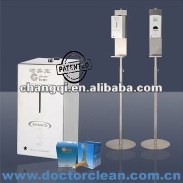 Hospital automatic stainless steel hand sanitizer dispensers, touch free disinfectant dispensers