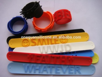 Custom Promotional Funny Slap wristband wrist slap ruler bracelet