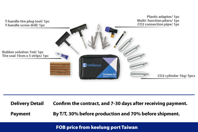 CO2 cylinder 16g and Rubber solution  with tire repair