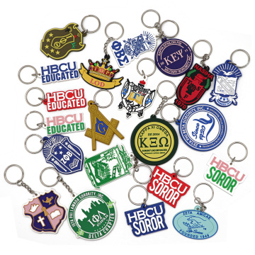 Zeta Phi Beta PVC Keychain: Greek Letter Sorority Fraternity Gift Set