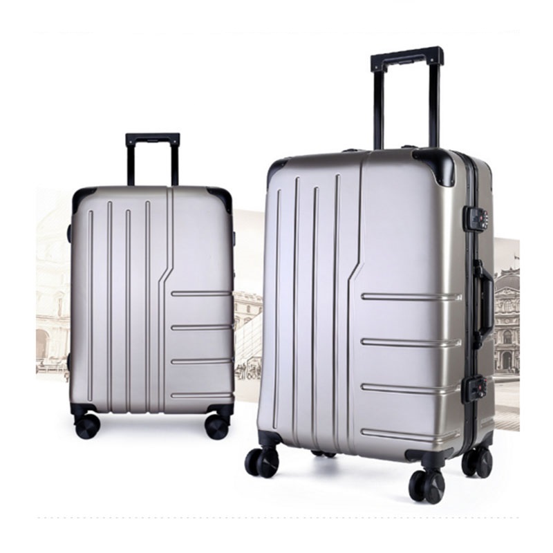 Silvery pc luggage