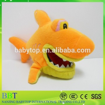 giant plush toy shark with sharp teeth