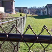 Fine mesh chain link fence