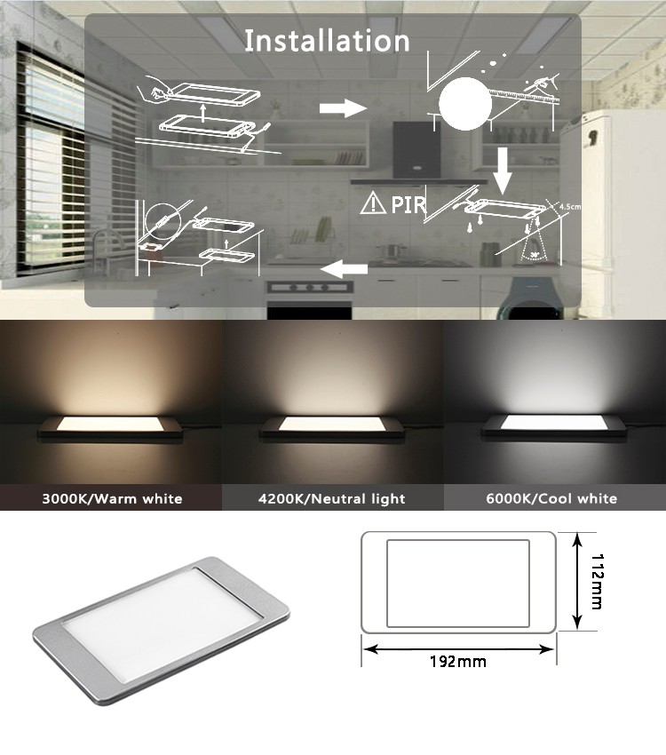 Square Tiny and Thin LED Cabinet Panel Light
