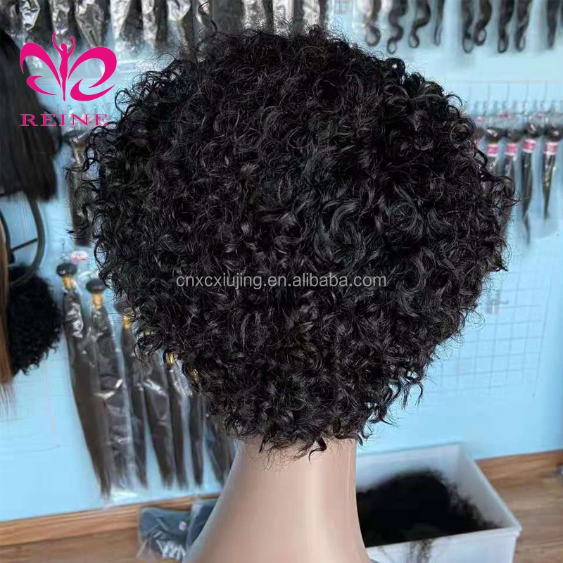 Virgin Human Hair Short Wigs,Cambodian Cuticle Aligned Wholesale Price Wigs 13*4*1 T part  Lace Front Pixie Cut Wig