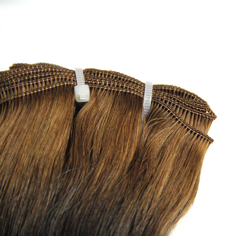 Top Quality hair extension hand tied hand tied indian hair bundles, remy human hand tied weft hair extension