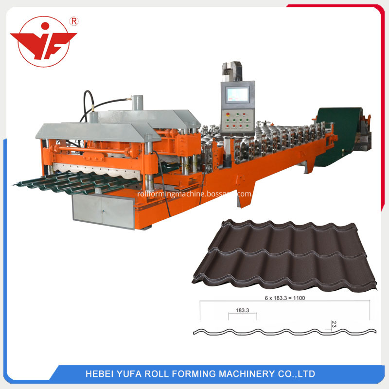 Step tile roof making machine 