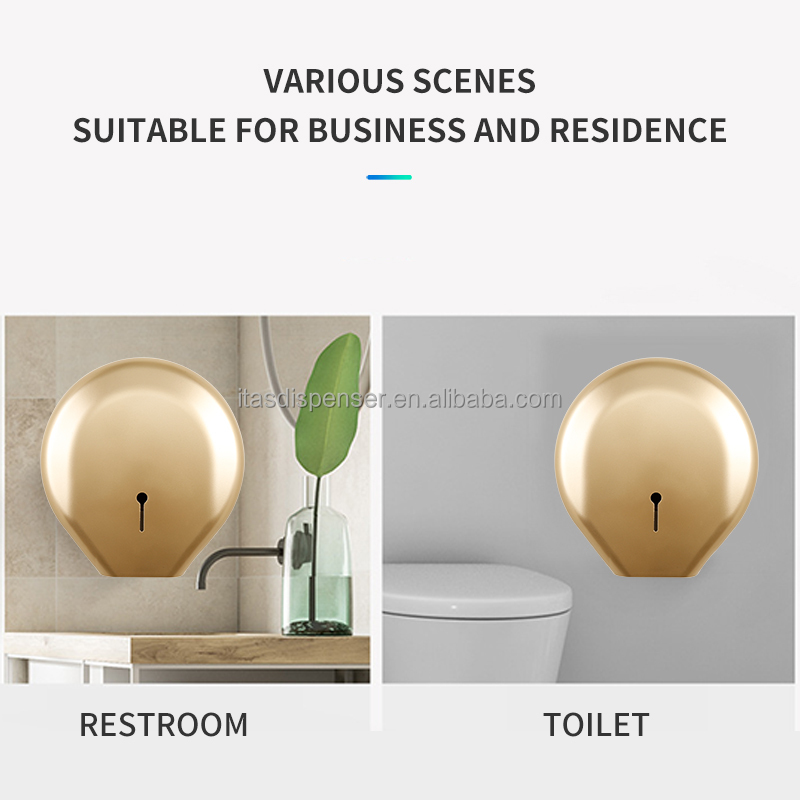 ABS Wall Mount Toilet Jumbo Roll Paper Towel Tissue Dispenser Holder for Hotel Household