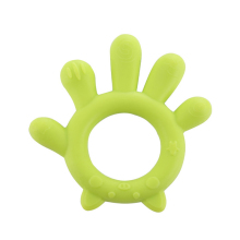 Palm-shaped cartoon silicone baby teether