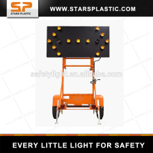 Trailer mounted arrow board, big size LED electronic arrow board with solar panel