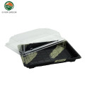 Black Plastic To Go Containers Japanese Sushi Tray