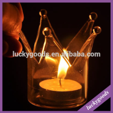 new arrival glass crown candle holder for sale