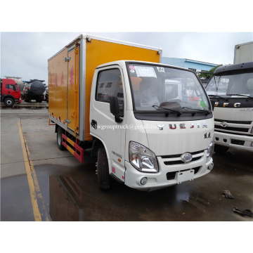 YUEJIN 4x2 Cargo รถบรรทุกตู้แห้งสำหรับขาย