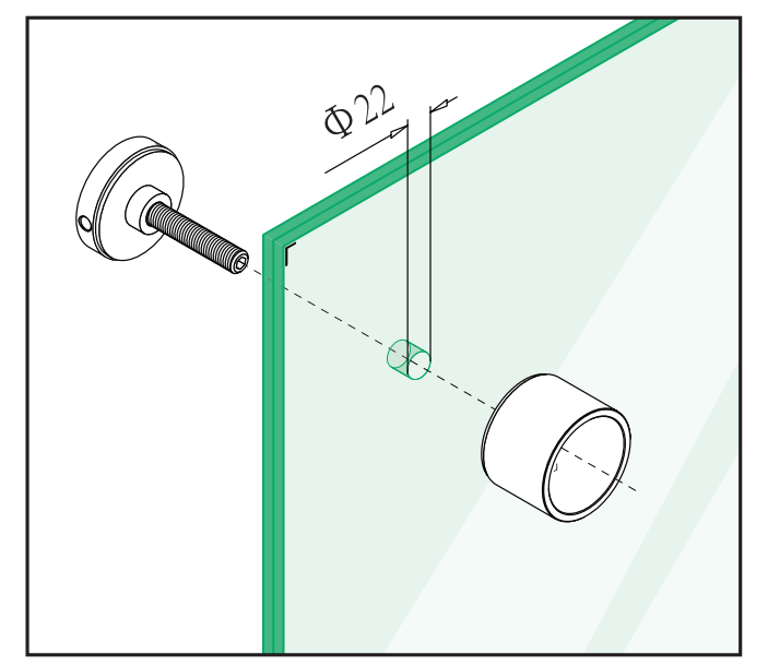 Custom Wall Mount Glass Standoff Bolts Connector for Outdoor Glass Railing