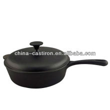 cast iron skillet with lid