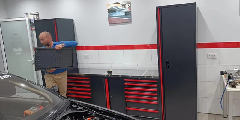 Free Combination Heavy Duty Garage Storage Workshop Tool Cabinet Workbench
