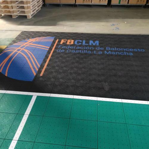 Backyard Home Usa Basket Basketball Tiles Sport TPE Fiba Approvato