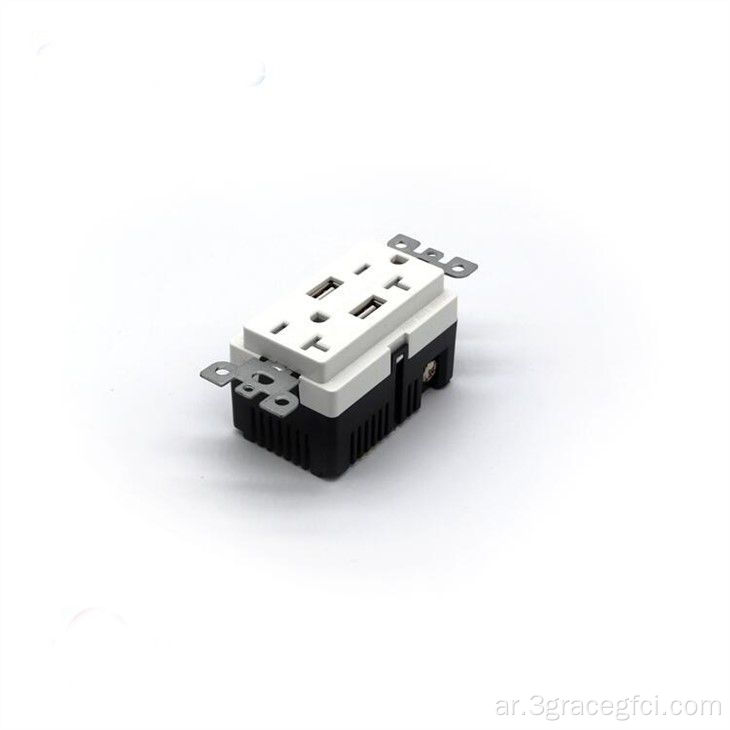 125V 20A Duplex USB GFCI عبث مآخذ مقاومة