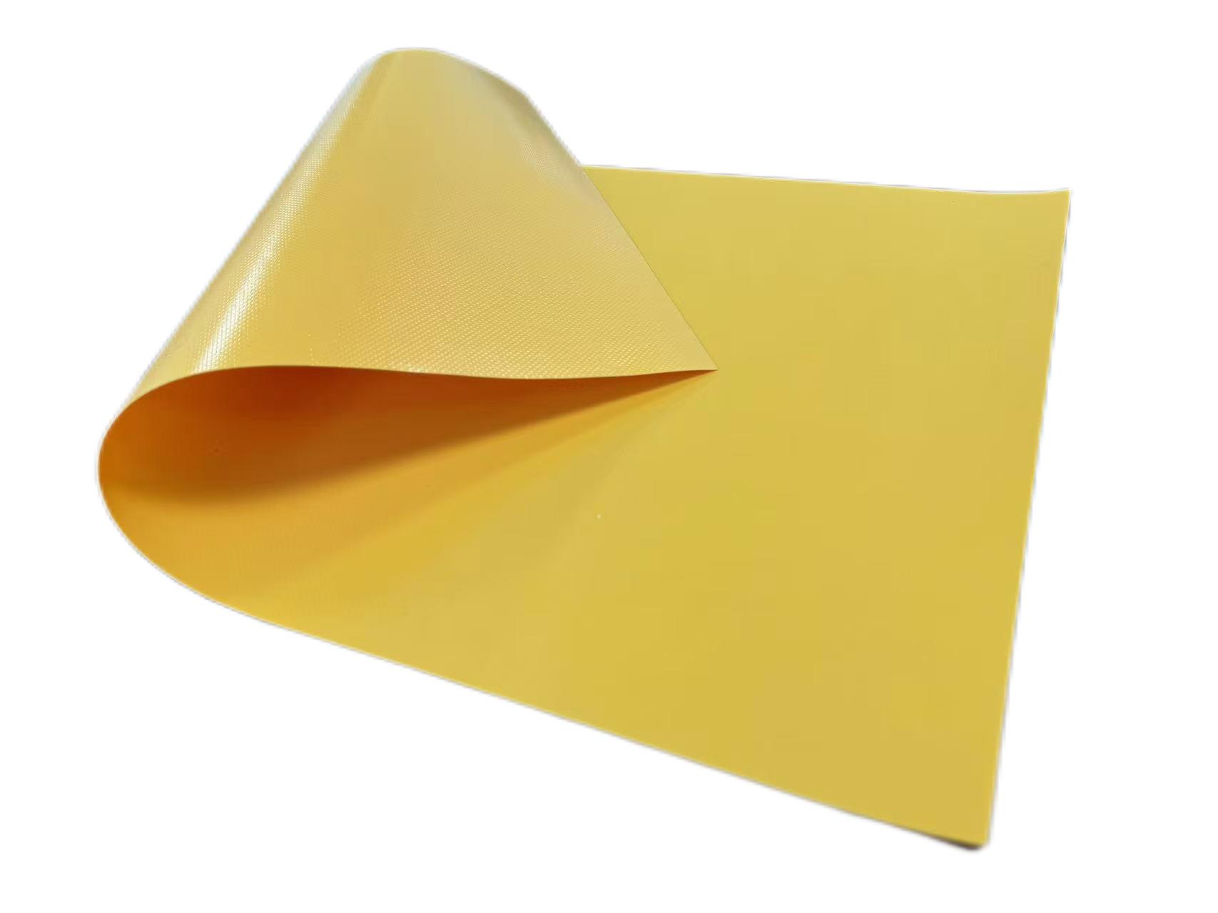 680GSM Tarpaulina recubierta de PVC amarillo 1000D