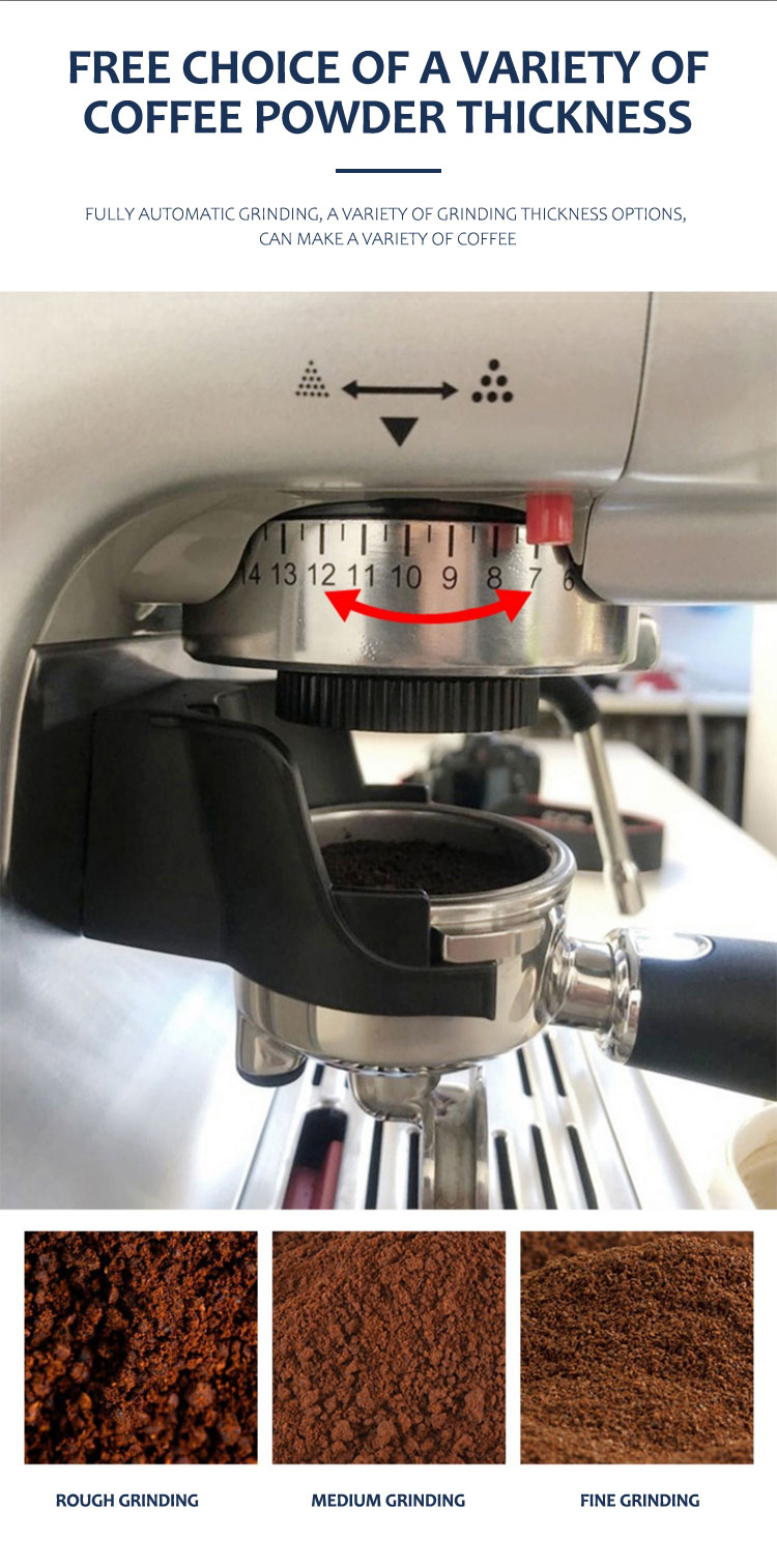 Hyxion coffee machine commercial smart Electric Coffee bean grinding function coffee makers Hot Water System Espresso makers