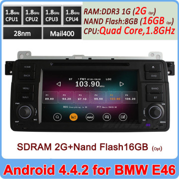 Ownice 7" android navigation for bmw e46 Quad Core Pure Android 4.4.2 Support OBD DVR HD 1024*600
