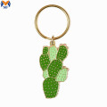 Metal Custom Logo Plant Monstera Leaf Keychain