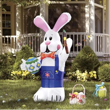Portable Inflatable Easter Bunny with Air Blower for Sale