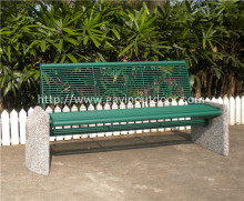 Outdoor concrete bench outdoor bench with back stone garden bench
