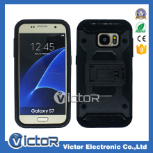 Hot cellular mobile phone SHOCKPROOF with clip case for samsung S7 with stand