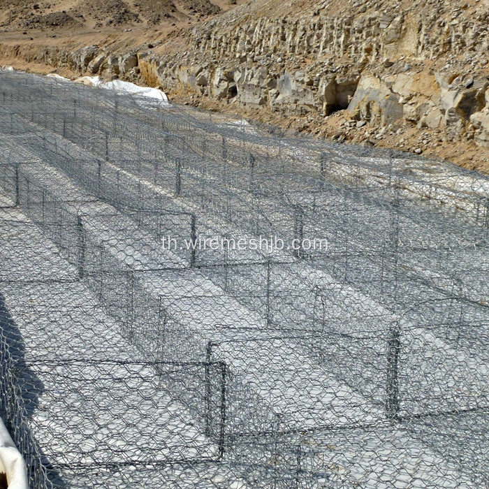 ช่องเก็บขยะ Gabion แบบ Hexagonal Mesh Gabion