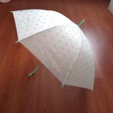Clear Bubble Polka Dots Stick Rain Umbrella
