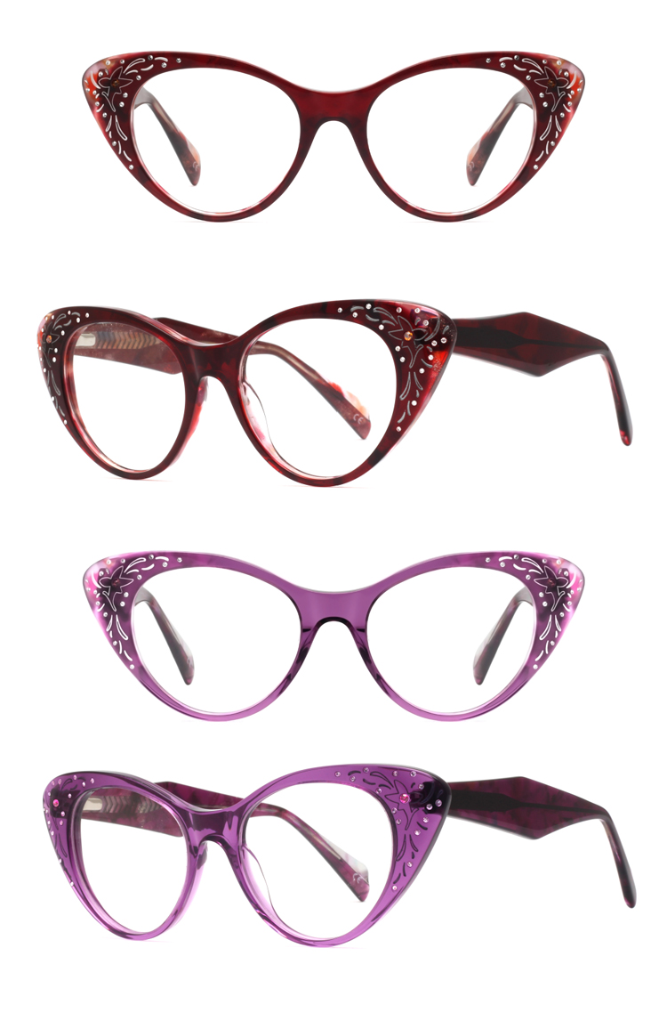 fashion diamond women optical glasses frame