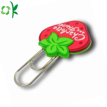 Hot Selling Cartoon Silicone Clip Bookmark for Christmas