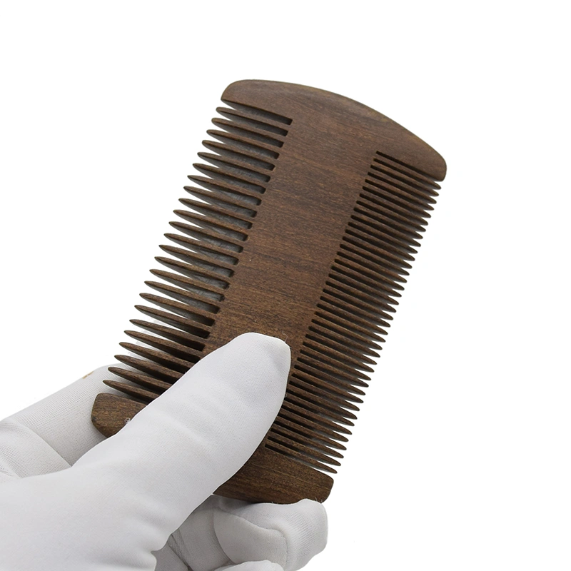 Wholesale Anti Static Wooden Beard Comb Wood Pocket Comb with Fine Teeth for Beard Support Custom Logo