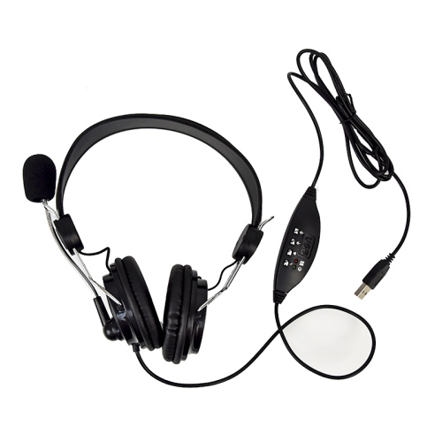 Computer Headset Wired USB & 3.5MM Headphones With Mic