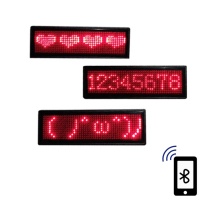 Wireless Red LED Programmable Scrolling Name Badge Tag