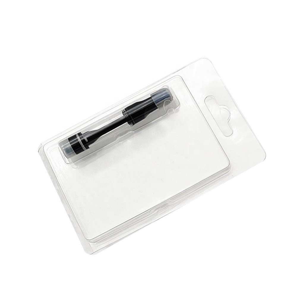 Plastik şeffaf PET yağ kartuşu kalem vape kapaklı