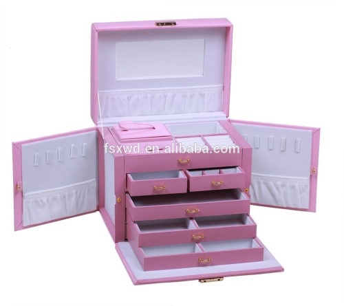 Leather Jewelry Box, Pink