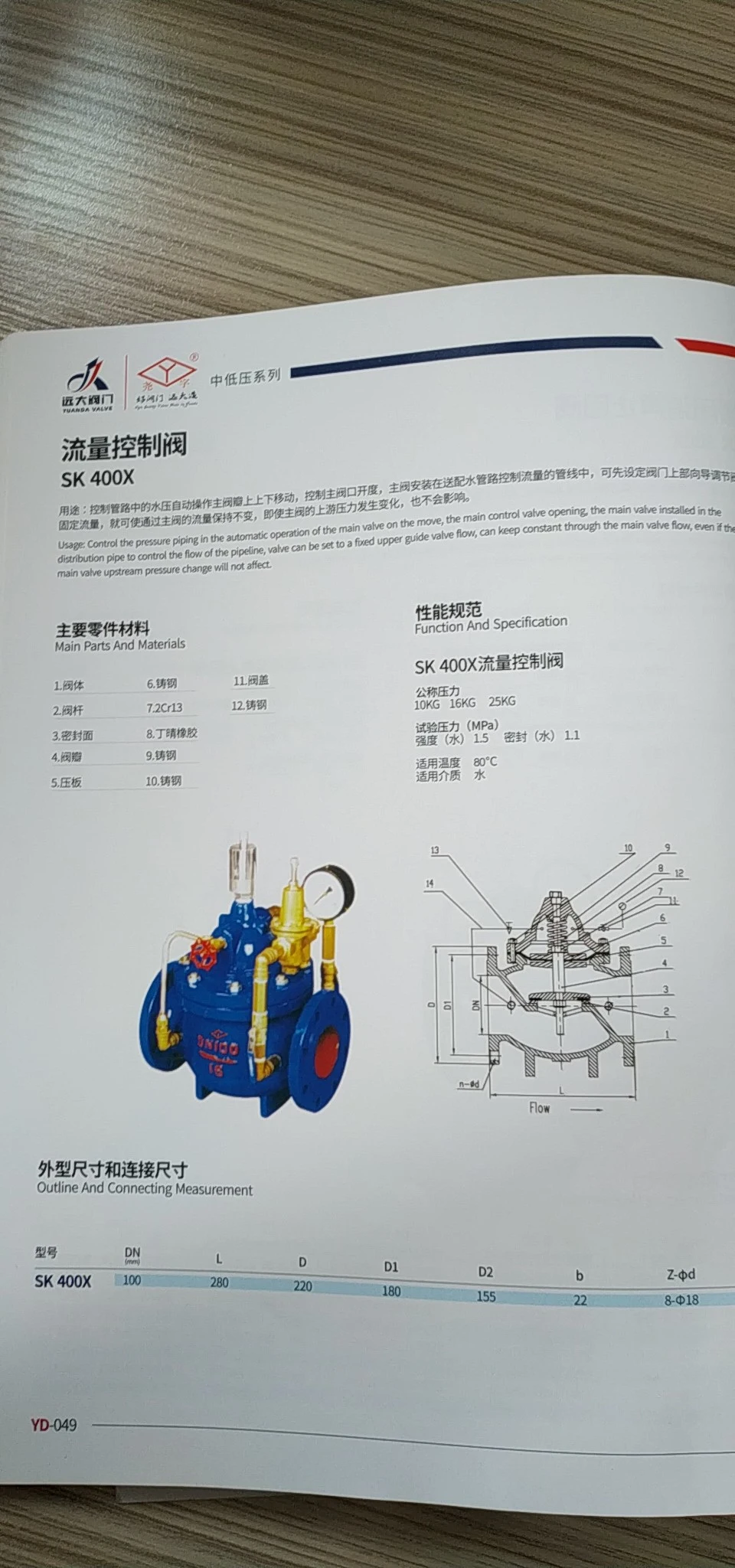 flow control valve cast iron sk600X