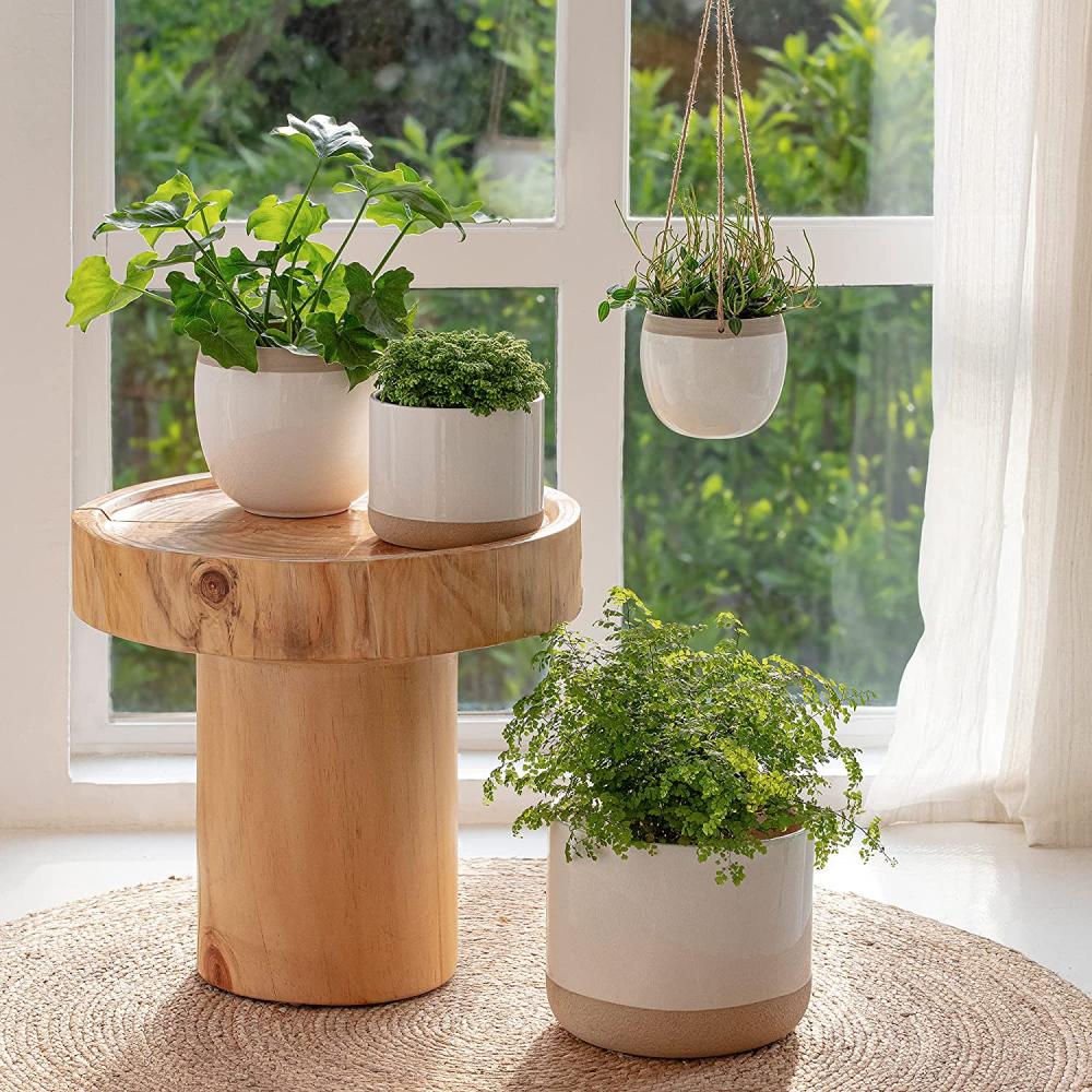 Planteurs plante des pots avec design fissuré