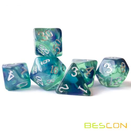 Nebulous Dice RPG Role Playing Game Dice Set, Customized Polyhedral Dice