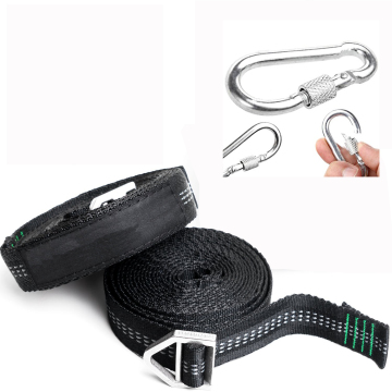 Multifunctional 3m Adjustable Tree Hanging Straps with Carabiners