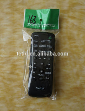 Black appearance rubber button CD/DVD player remote control with USB button RM-327