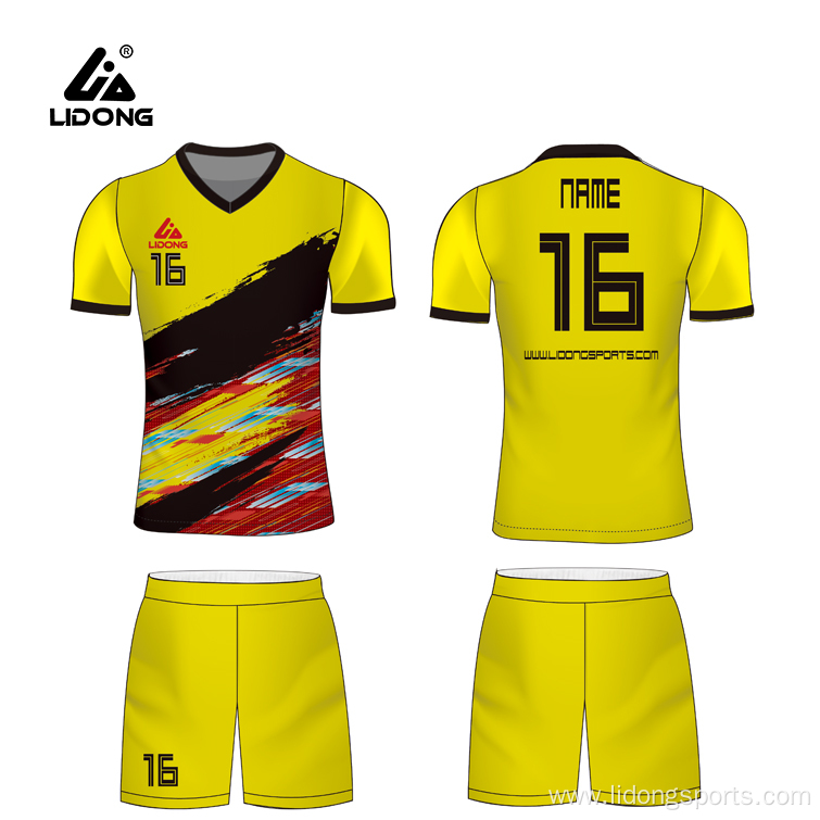 100%Polyester New Model Football Set Custom Soccer Jersey