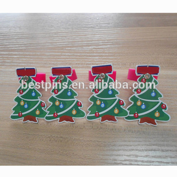 christmas tree holiday silicone hanger wine charms for winner gifts