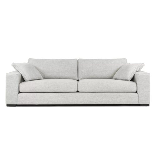 Modern Contemporary Sitka Mist Gray Fabric Soffa