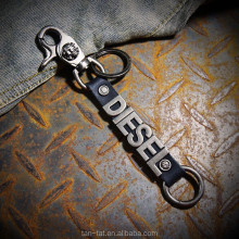 Monogrammed Cow Leather Key Chain Ring with Custom Logo FOB
